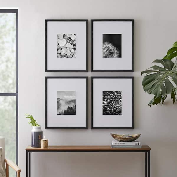 StyleWell 16 x 20 Matted to 8 x 10 Black Gallery Wall Picture Frame (Set  of 4) H5-PH-1158 - The Home Depot