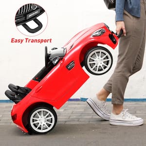 Red 12-Volt Electric Kids Ride On Car Licensed Mercedes Benz 2 Seater Battery-Powered Vehicle