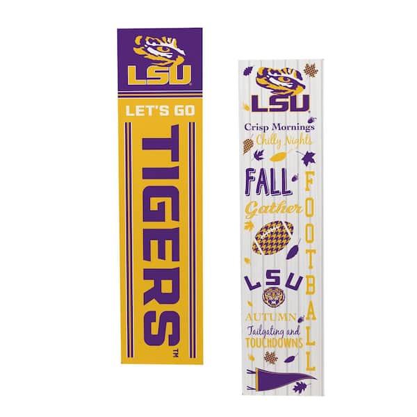 47 in. Double-Sided Leaner Fall Seasonal Porch Sign, Louisiana State University