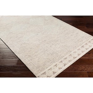 Newcastle Taupe Border 5 ft. x 8 ft. Indoor Area Rug