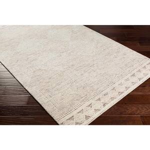 Newcastle Taupe Border 6 ft. x 9 ft. Indoor Area Rug