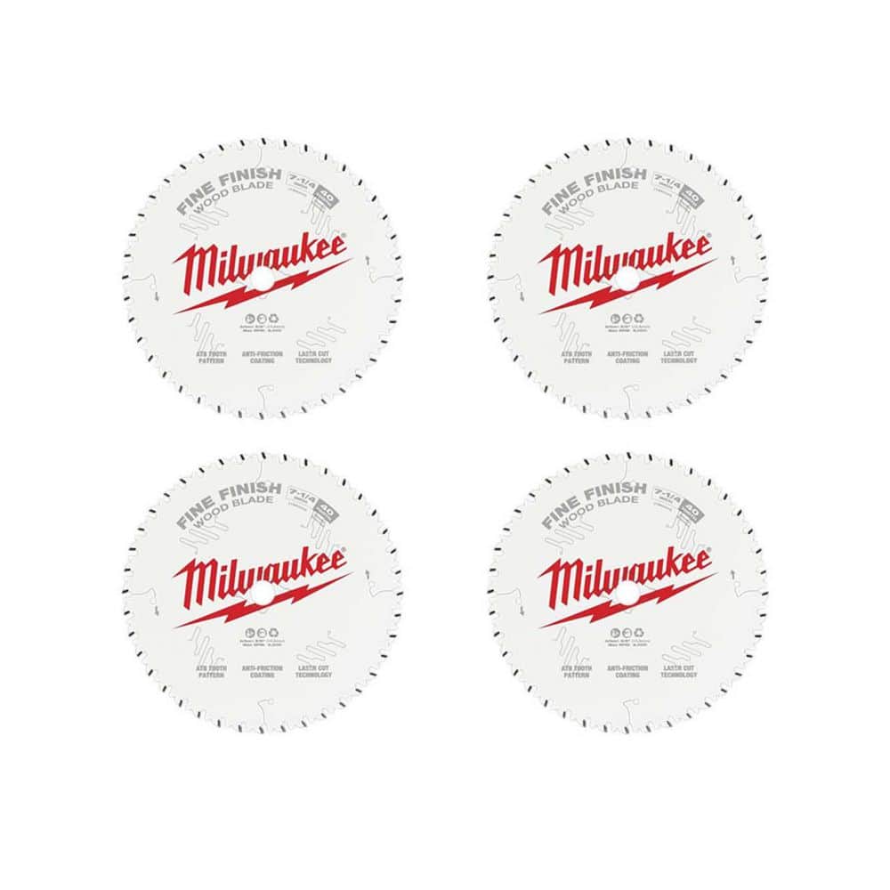 7-1/4 in. x 40-Tooth Fine Finish Circular Saw Blade (4-Pack) price history on PriceWatchPro
