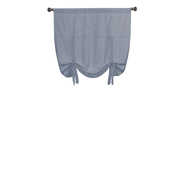 Eclipse Kendall Blackout Tie-Up Window Panel in Slate - 42 in. W x 63 in. L
