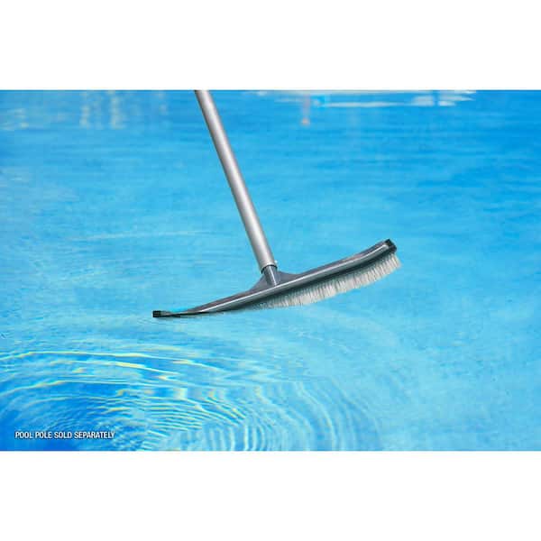 SweepEase New & Improved Aquadynamic 18 in. Pro Series Stainless Steel Poly  Pool Brush that Sticks to the Walls & Floor, Guranteed 654367706282 - The  Home Depot