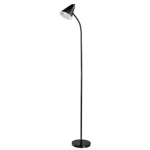 LED for Life 59 in. 1-Light Matte Black Floor Lamp