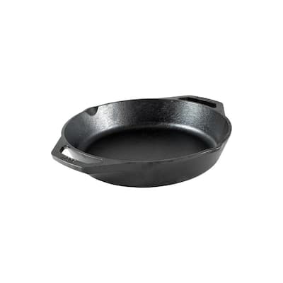 10.25 in. Cast Iron Skillet in Black with Dual Handles