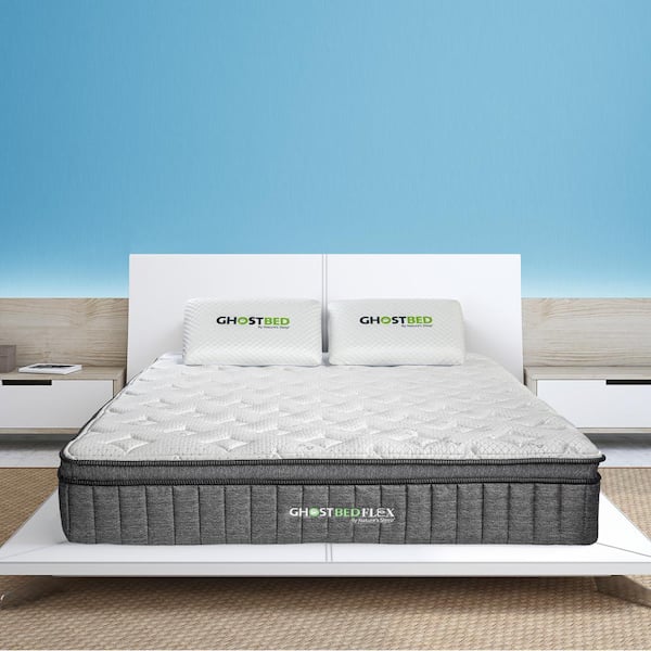 GHOSTBED Flex 13in. Medium Firm Gel Memory Foam Pillow Top Hybrid King Mattress