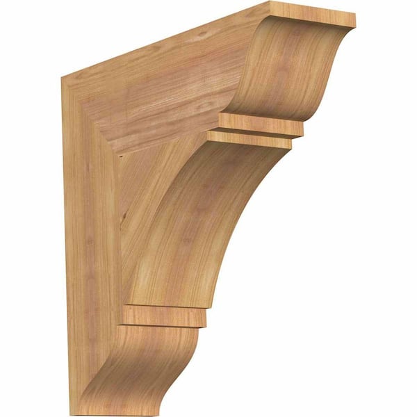 Ekena Millwork 5.5 in. x 20 in. x 20 in. Western Red Cedar Thorton Traditional Smooth Bracket