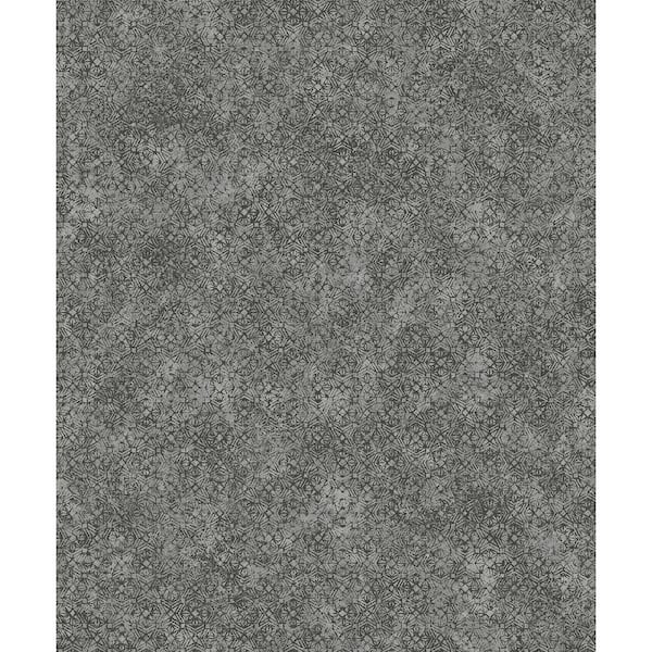 A-Street Prints Hirawa Pewter Grey Metallic Mosaic Wallpaper Sample ...