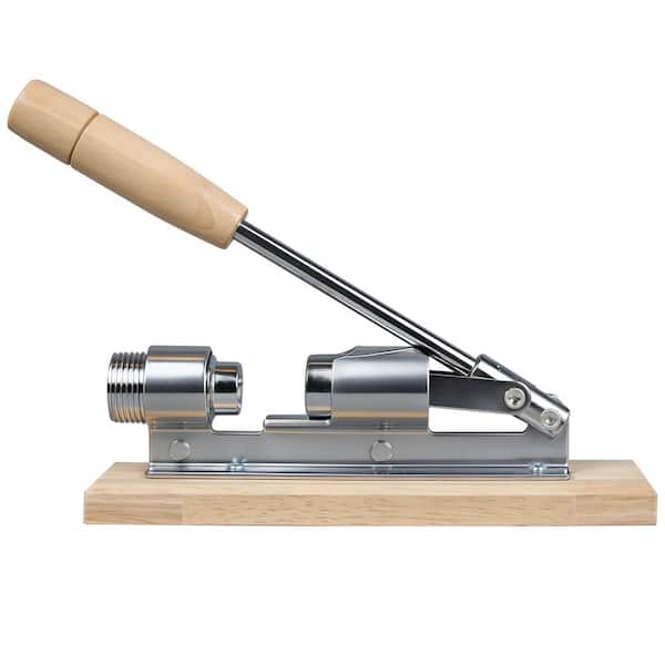 Heavy Duty Nut Cracker Tool with Wooden Base, Manual Nut Crackers for Pecans, Walnuts and Chestnuts