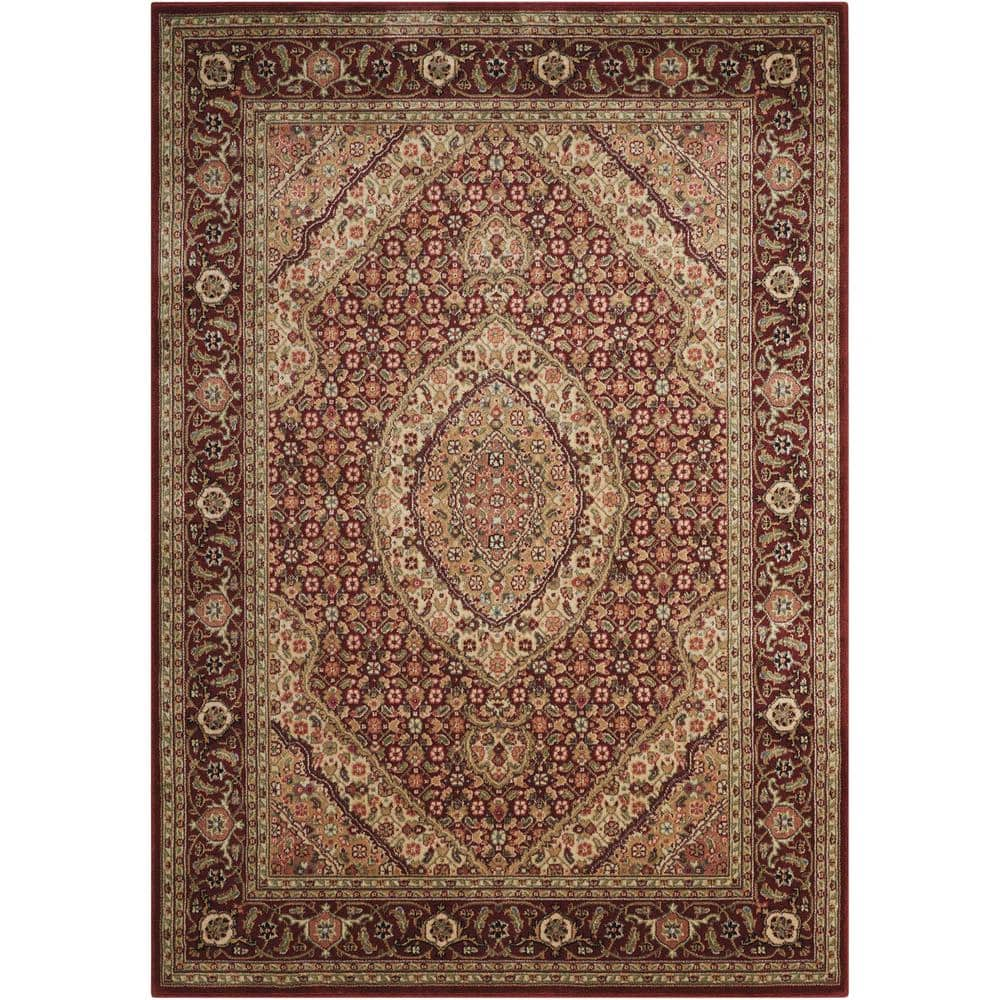 Nourison Persian Arts Brick 4 ft. x 6 ft. Border Traditional Area Rug ...