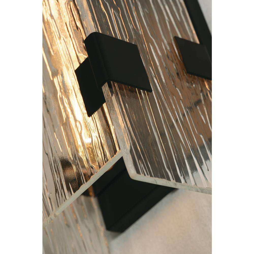 Pioneer Black Steel 17" Rectangular Wall Sconce