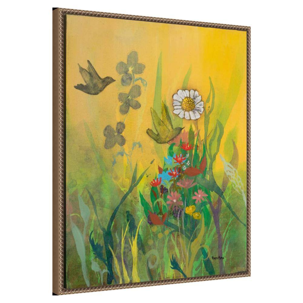 Waking Up with Sunshine Scenic Landscape Canvas Print with Bronze Frame