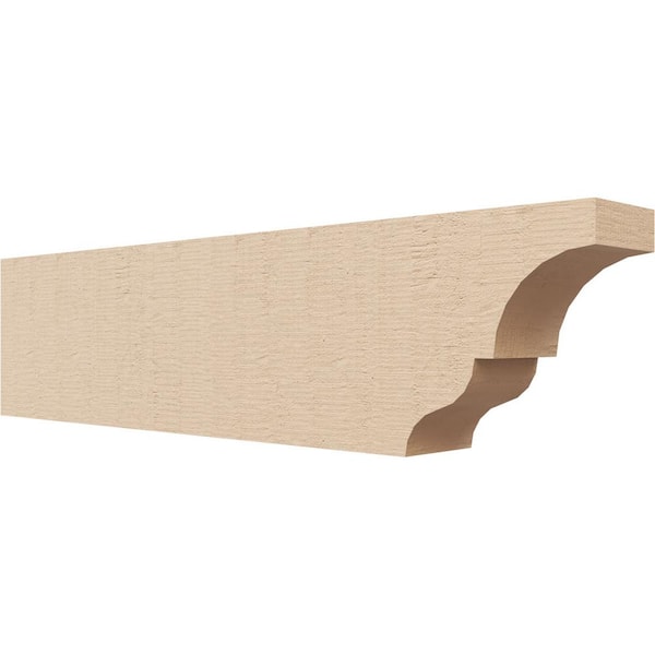 Ekena Millwork 2-in. x 4-in. x 16-in. Asheboro Woodgrain, Primed Tan Timberthane Polyurethane Rafter Tail Brace