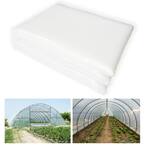 Agfabric 6.5 ft. x 20 ft. 2.4 mil Plastic Covering Clear Polyethylene  Greenhouse Film UV Resistant Film FM24M65020 - The Home Depot