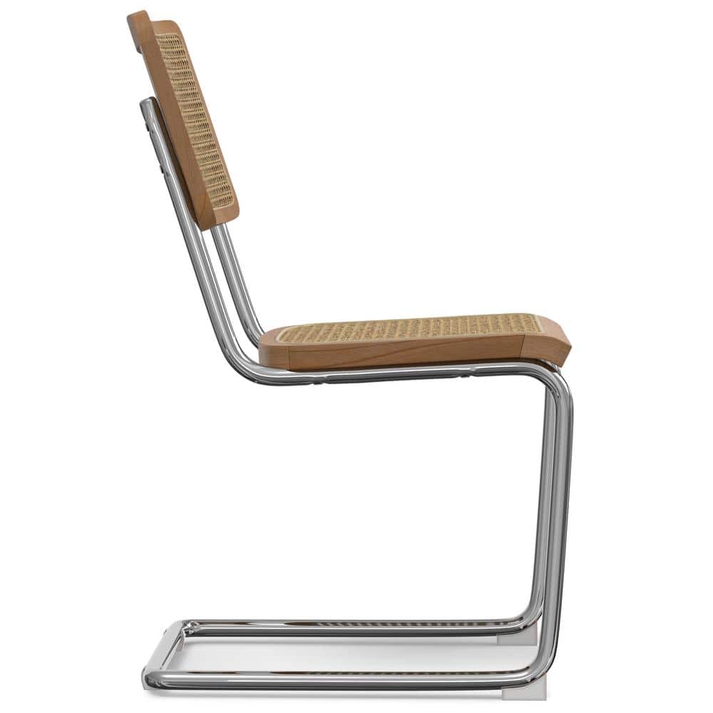 Madalyn High Back Brown Rattan and Cane Side Chair Set