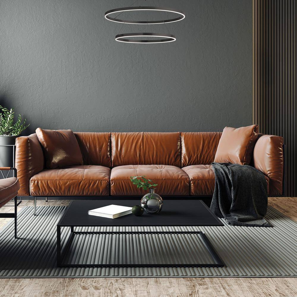Modern Black and Silver LED Ceiling Chandelier