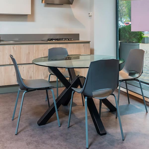 Clear Glass Table 42 Inch Round Glass Fab Glass And Mirror 42