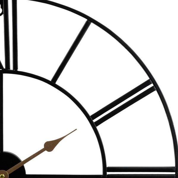 Sorbus Wall Clock, 16 Round Oversized Centurian Roman Numeral Style Home  Décor Analog Metal Clock (Black)