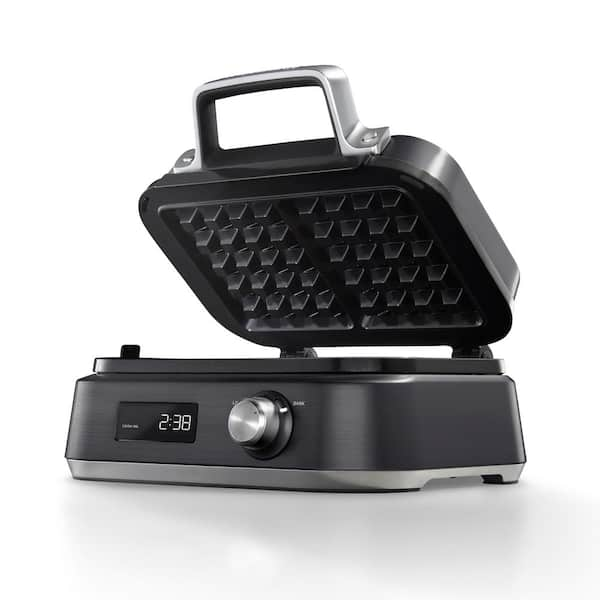 Calphalon - IntelliCrisp 2-Slice Stainless Steel Belgian Waffle Maker