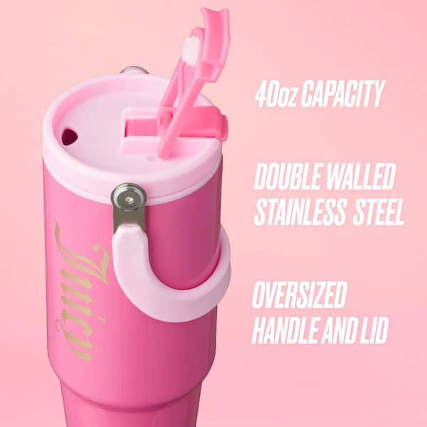 JUICY COUTURE Flip Fusion 40 oz. Hot Pink Stainless Steel Screw