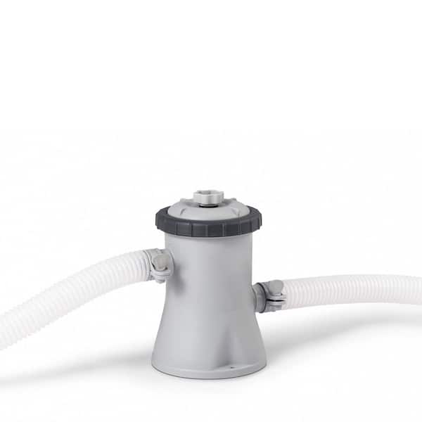 10 ft. x 30 in. Metal Frame Beachside Swimming Pool with Pump and Canopy