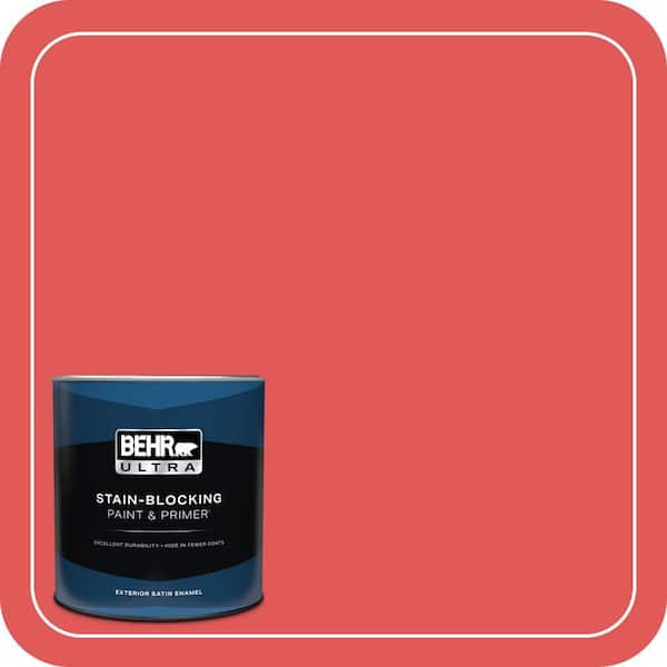 BEHR ULTRA 1 qt. #150B-6 Firecracker Satin Enamel Exterior Paint & Primer