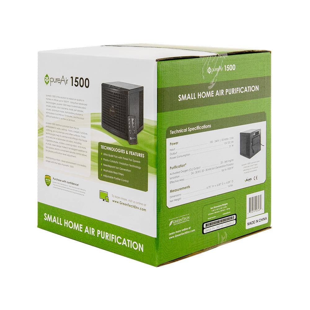Black Table-Top Ionic HEPA Air Purifier with Remote