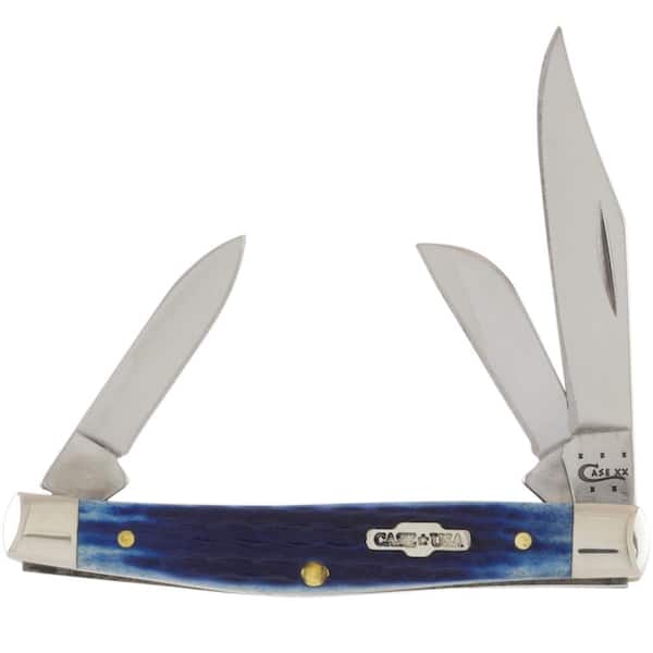 Blue Bone Medium Stockman Pocket Knife