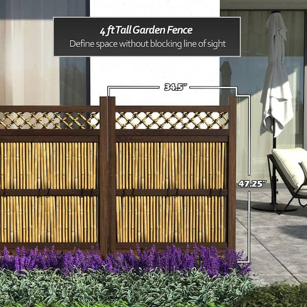 Red Lantern 47 in. Bamboo Garden Fence WD97132-4x3 - The Home Depot