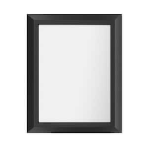 16 in. W x 20 in. H Rectangular Diamond Shape Aluminum Alloy Frame and Tempered Glass Wall Mirror in Matte Black