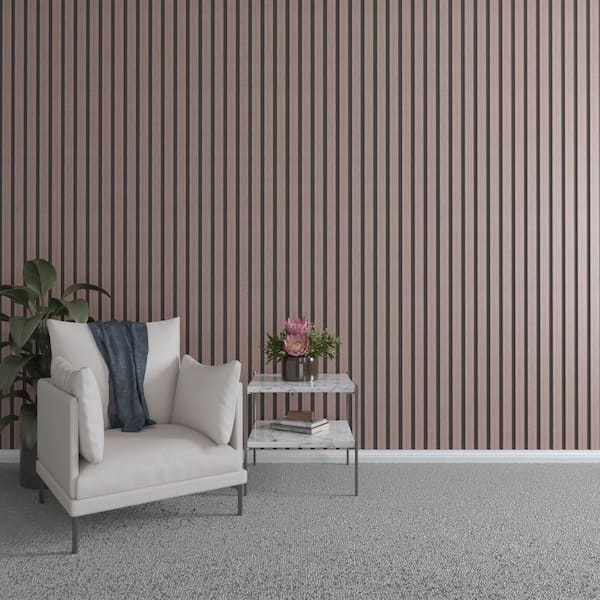 Ekena Millwork 47 in. H x 2 in. W Slatwall Panels in Walnut 22-Pack