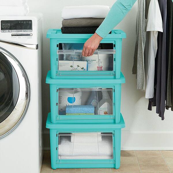 Rubbermaid - 22.0 in. L x 17.5 in. W x 15.1 in. H Large Access Organizer in Turquoise