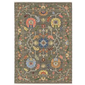 Lavista Gray/Multi-Colored 5 ft. x 8 ft. Persian Oriental Wool/Nylon Blend Indoor Area Rug