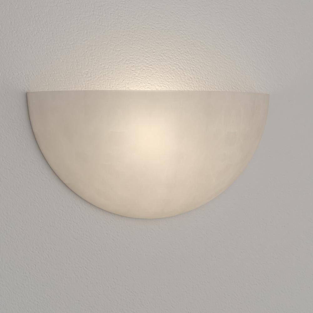 Contemporary White Dome 10" Metal Wall Sconce