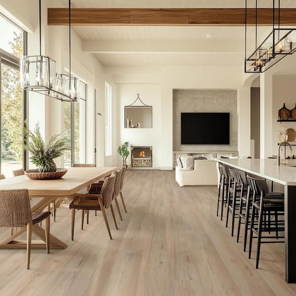Lathem Pine 20 MIL x 7 in. W x 60 in. L Waterproof Click Lock Luxury Vinyl Plank Flooring (23.75 sq. ft./Case)