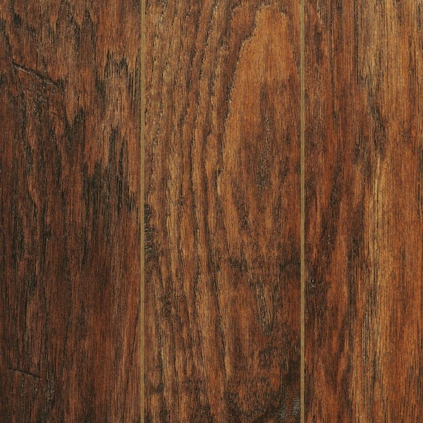 Home Decorators Collection Hand Scraped Medium Hickory 12 Mm Thick X 5 9 32 In Wide X 47 17 32 In Length Laminate Flooring 12 19 Sq Ft Case 368301 00256 The Home Depot