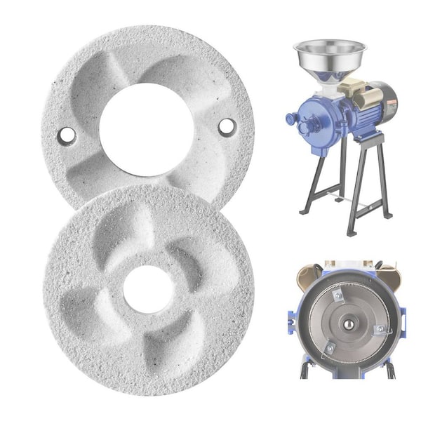 2-Piece Grinding Sheets for Electric Grain Mill Grinder,Dry and Wet Grinding Discs,Compatible w/ Corn Spice Mill Grinder