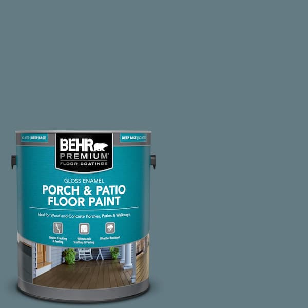BEHR PREMIUM 1 gal. #540F-5 Smokey Blue Gloss Enamel Interior/Exterior Porch and Patio Floor Paint