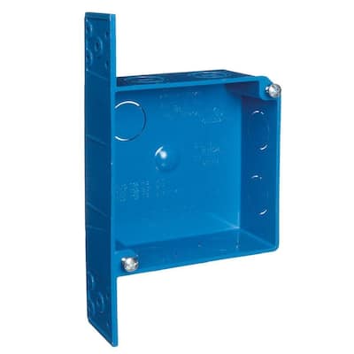 2-Gang 20 cu. in. Blue ENT Switch and Outlet Box