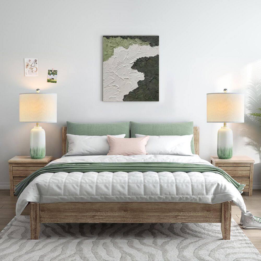 23.5 in. Green Coastal Dimmable Ceramic Bedroom Living Room Bedside Desk Nightstand Table Lamps (Set of 2) price history on PriceWatchPro