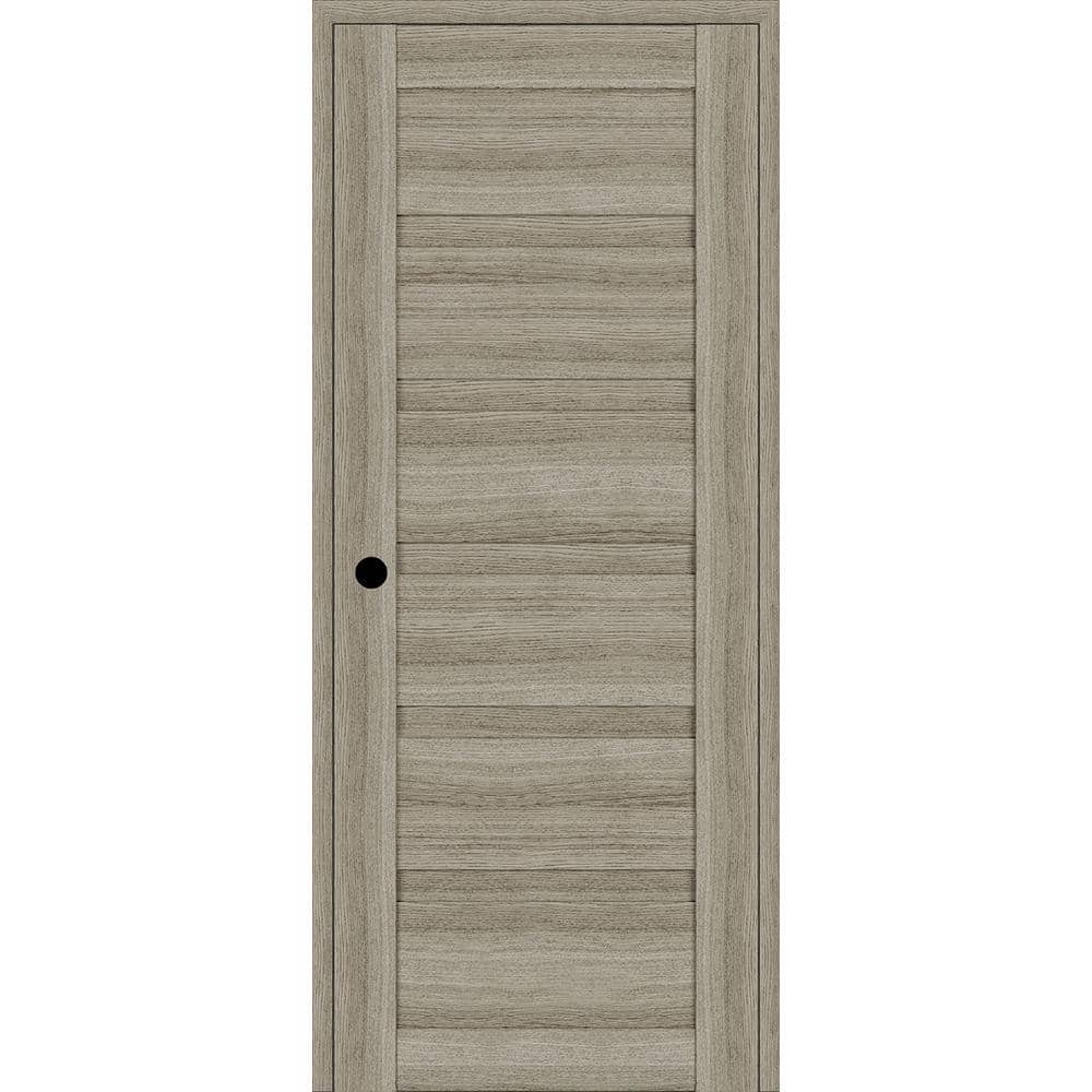 Louver DIY-FRIENDLY 36 in. x 79,375 in. Right-Hand Shambor Wood Composite Single Swing Interior Door price history on PriceWatchPro