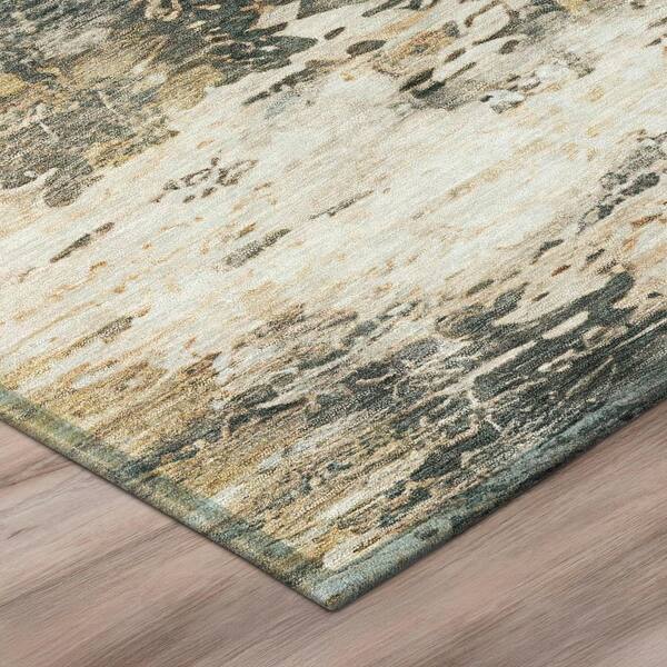 Chantille Machine Washable Indoor/Outdoor Abstract ACN2874 Pewter 10 ft. x 14 ft. Area Rug