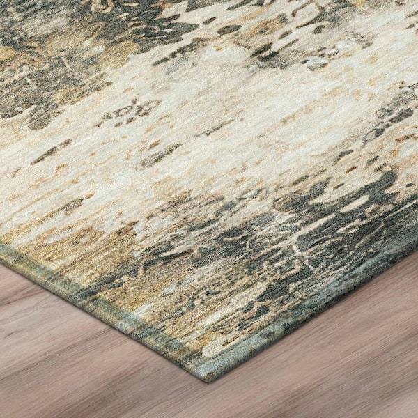 Chantille Machine Washable Indoor/Outdoor Abstract ACN2874 Pewter 2 ft. x 7 ft. Runner Rug