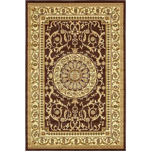 Versailles Napoleon Brown 6' 0 x 9' 0 Area Rug