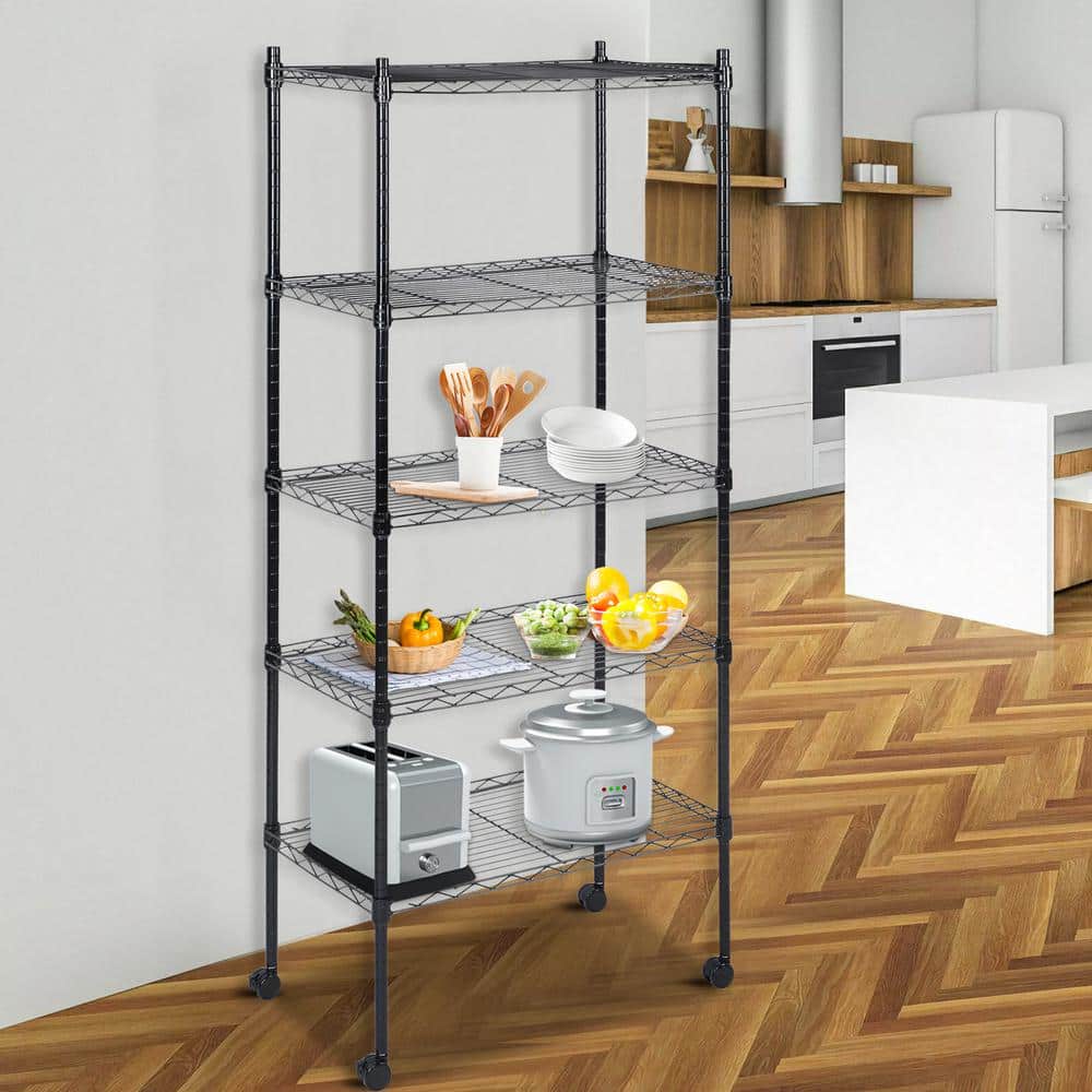 Heavy Duty 5 Shelf Tier Industrial Shelving Metal Frame Boltless Extra Deep Garage Workshop