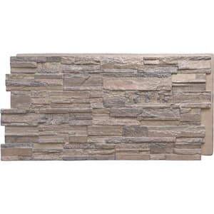 Cascade 48 5/8 in. x 1 1/4 in. Polermo Stacked Stone, StoneWall Faux Stone Siding Panel