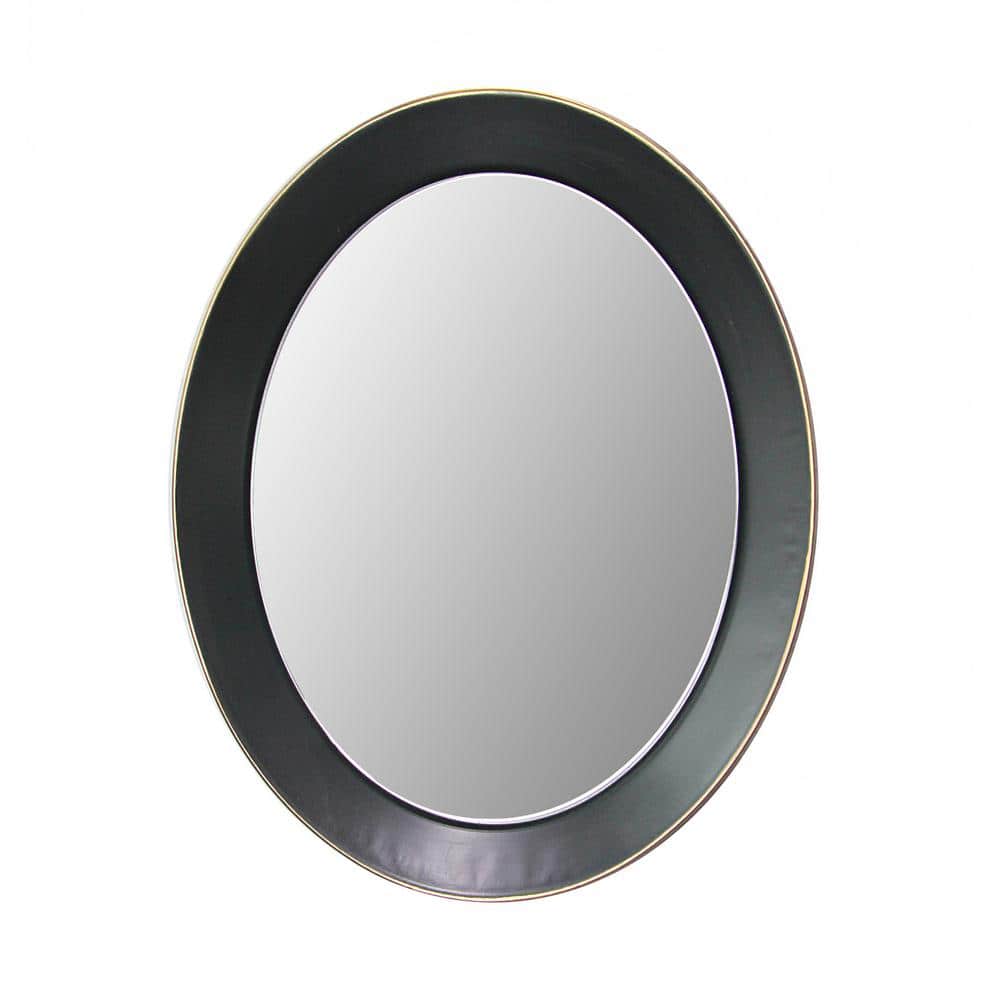 Porchella 16.5" x 13" Metal Oval Decorative Wall Mirror