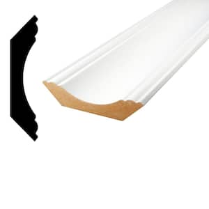 1 in. D x 4-1/2 in. W x 96 in. L MDF Primed White Crown Moulding Pack (4-Pack)