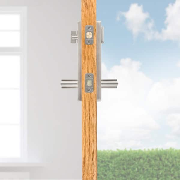 Baldwin Prestige Spyglass Satin Nickel Universal Entrance Door